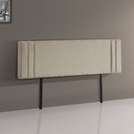 Linen Fabric King Bed Deluxe Headboard Bedhead - Beige V63-821563