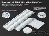 Premium Microfiber Flat Mop Bucket Set w/ Clean & Dirty Water Separation 360 Degree - White V563-75255