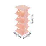 Shoe Rack for Closet - Corner Shoe Organizer Stackable Small Shoe Cabinet for Entryway - Plastic V1366-AZ2-W-12002