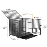 46 XXL Heavy Duty Dog Cage Jumbo Large Pet Kennel on Wheels V178-66728