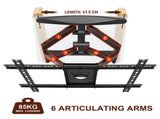 Telescopic Swivel and Tilt TV Monitor Wall Mount Load up to 85kg Full Motion Long Arm V985-TELESCOPICBRACKET