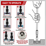 SEDY 9Pcs Inner Bearing Puller Set Slide Hammer Internal Blind Hole Remover Tool V465-298008