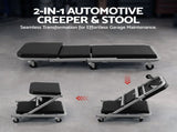 Giantz Garage Creeper 2-in-1 Mechanic Stool Rolling Automotive Z Creeper Seat MCS-Z-GY