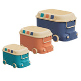 Keezi 3PCS Toy Storage Box Cute Car Toy Container Kids Toys Organiser Snack Boxes FURNI-C-TOY3PC-BUORGN