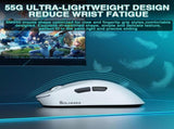 SOLAKAKA SM850 Ergonomic Tri-Mode Wireless RGB Gaming Mousewhite V1300-SM850-WHITE