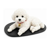 Realistic Silicone Dog Dashboard Decoration, Soft Squeezable Puppy Figurine, Compact Car Interior V1192-AZ-W-24680