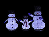 Jingle Jollys Christmas Lights 330 LED Fairy Light 3pcs Snowman Decorations Set MAS-MOT-SNOW-3PCS-WH
