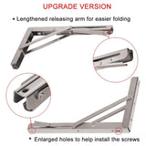 16"Stainless Steel Folding Table Bracket Shelf Bench 200kg Load Heavy Duty V201-W12783397