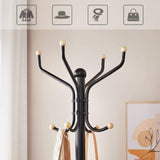 SONGMICS Metal Coat Rack 182 cm Tall Hall Tree Black V227-8498402103991