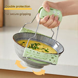 Crocodile shape Kitchen Heat Resistant Set - Adjustable Stainless Steel Plate Lifter and Silicone V888-ELOSUNG56100-3