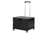 Folding Shopping Trolley Cart Portable Black STP1001-65L-BK