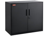 Metal Storage Cabinet w/ 3 Keys 2 Adjustable Shelves & Magnetic Door Black V952-ZXCWJCQHY3180B55IV0