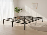 Queen Metal Bed Frame 45cm High Full Steel Base Platform For Stable Bedroom Support V63-953271