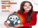 USB-Powered Plush Heating Pad with Cute Grim Reaper Design Portable Warmth for Home, Office, Car, V1341-ZY-FLNYWFWW-GREY