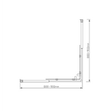 Adjustable 900x900mm Double Sliding Door Glass Shower Screen in Chrome V63-849501