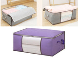 Clothes Storage Bags Fabric Foldable Blanket Storage Container Closet Organizer with Clear Window V1294-YM0901-3117250021330