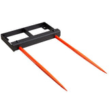 49" Hay Spear, Bale Spears 1360kg Loading Capacity, Skid Steer Loader Tractor Bucket Attachment with V952-TZSPS2ZZ49IN3X7CBV0