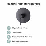 Shower Bath Mixer Tap Bathroom Electroplated Matte Black V63-827911