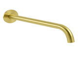Bathroom 300mm Long Wall Mounted Extention Bath Tub Filler Spout Brushed Gold V1233-SP60530BG