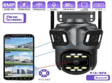 Three-Screen 8MP Wireless WiFi HD Network Camera Outdoor Full Color Mobile Phone Remote 360 V1192-AZ-W-23775