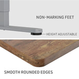 FORTIA Sit To Stand Up Standing Desk, 120x60cm, 72-118cm Electric Height Adjustable, 40kg Rated, Oak V219-ADKSSTFO2OKSA