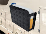 Diesel Tank Cover Double Side Sight Gauge Below Cut for Fuel Pick Up 10/15 L Tank Black Aluminium V985-ALLOYTANKCOVER