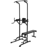 Power Tower with Bench, 10-Level Height Adjustable Pull Up Bar Stand Dip Station & Detachable Bench, V952-DGNYTXSJDZDK4EQYXV0