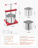 Fruit Wine Press Manual Press for Wine Making 1.6 Gal/6L Stainless Steel V952-GJYZJTMBXG6LEFHOVV0