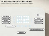 Pronti Glass Panel Convection Heater with Remote Control LED Display White HEA-GPL-E20-WH