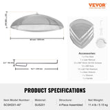Fire Pit Spark Screen Round 40", Reinforced Heavy Duty Steel Metal Cover, Outdoor Firepit Lid, V952-HKWZ201BXGYXUJKVMV0
