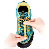 2 Shoes with Elastic Laces Including Drawstring, Blue V1237-ZY-506-0856