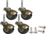 Set of 4 Furniture castors - transport castors - 50mm - Swivel castor - 30kg Load capacity - Height V1188-NK-BOL-647