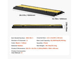 Cable Protector Ramp, 9,979 kg/axle Capacity, 2 Channel Heavy Duty Rubber Cord Hose Wire Cover, 55 x V952-SKCDLBHPD2CXPE7OK001V0