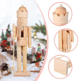 DIY Nutcracker Statue Classic Design Wood 1 Piece Christmas Home Decoration V1192-AZ-W-27719