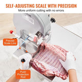 Commercial Electric Meat Bandsaw, 1100W Stainless Steel Countertop Bone Sawing Machine, Workbeach V952-TSJGJ1100W420AHCPV3