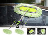 Car Wash Mop Soft Bristle Brush with Telescopic Long Pole - Adjustable Car Cleaning Tool for Auto V1366-AZ2-W-13001