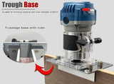 Multifunctional Aluminum Router Base Slotting Jig for Woodworking, Adjustable Trimming Machine Base V1341-ZY-ZR8XQN7F-A
