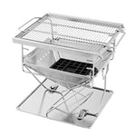 Grillz Fire Pit BBQ Grill with Carry Bag Camping FPIT-BBQ-X-BRIDGE