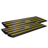 Curb 2 Pack, 6.5 cm Rise, Rubber Driveway Ramps, Heavy Duty 15 tons Weight Capacity Threshold V952-ZXDBLYPDGB2483DSGV0