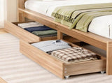Artiss 2pcs Under Bed Storage with Wheels Rolling Wooden Drawers Single & Double WBED-F-DRAW-OAT-SD-WD-X2