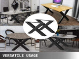 Metal Table Legs 28.4 x 29.9 Inch Black Table Legs Premium steel table legs with X-frame style Steel V952-ZT720X760MM000001V0