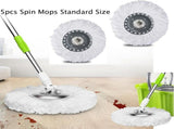 5 PCS Spin Mop Heads Replacement Refill for Old Hurricane Mr.Clean 360 Spin Magic Rotating Round Mop V1366-AZ2-W-02286
