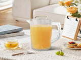 Clear Plastic Beverage Mixing Pitcher With Lid And Plunger Large Capacity Drink Jug For Juice Tea V1369-AZ3-W-14930