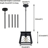 Farmhouse Pendant Light Rustic Lantern Chandelier Black V178-23511