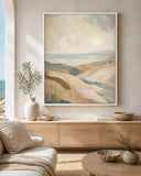 Coastal Drift Floating Frame Canvas Wall Art - Portrait - 60W x 80H cm - Natural Birch V767-PP-CD-6080-FN