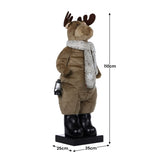 Christabelle 1.1m Musical LED Animated Christmas Moose Decoration Light-Up Lantern Ornament 112_NK108