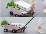 Gray Foldable Pet Travel Wagon for Small Dogs - Lightweight and Portable V888-ELOSUNG15347