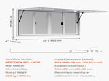 Concession Window 1524x915 mm, Aluminum Alloy Service Window for Food Truck, Up to 85 Degrees Stand V952-SCFWCK6036YCSVAAR001V0
