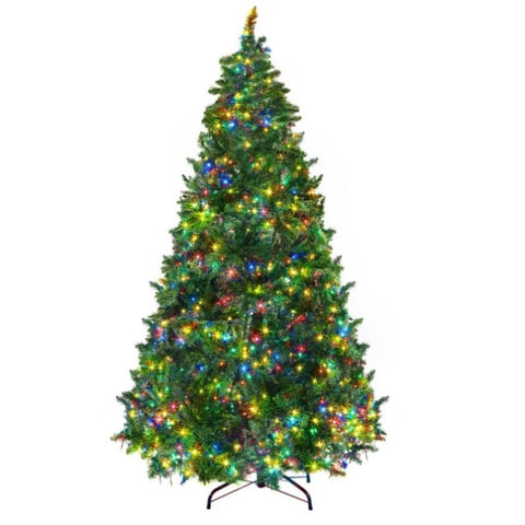 Jingle Jollys Christmas Tree 2.1m Xmas Tree Decoration 8 Light Mode Multi Colour XM-TR-E-WELL-7F-MC