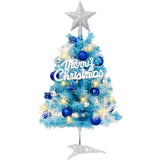Mini Christmas Tree, Small Artificial Xmas Tree Perfect for Christmas Decor, Home Decor, Tabletop V1107-128-91102-BLU-45CM